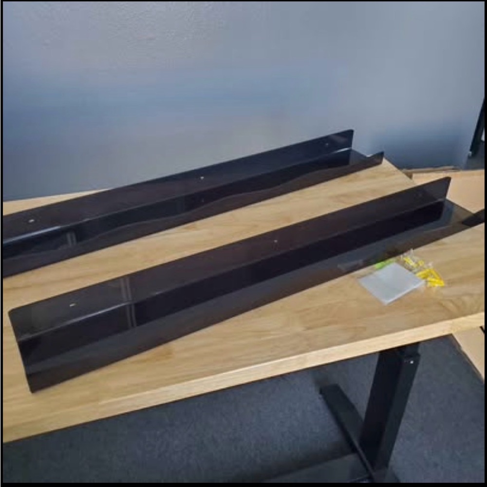 New Set of 2 Black Acrylic Shelves - Picture 4 of 4